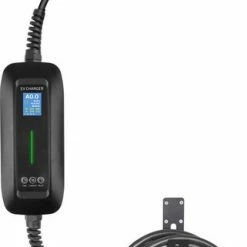 ERock Besen Mobiele Lader LCD Zwart Type 2 Naar Schuko - Uitgesteld Laden En Memory Functie -AZDome store 321x840