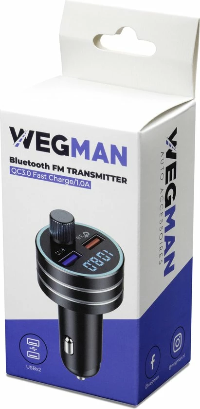 Wegman Bluetooth FM Transmitter - Autolader - Carkit - Autoradio - Bluetooth Transmitter 12 Wegman Bluetooth FM Transmitter - Autolader - Carkit - Autoradio - Bluetooth Transmitter - Afbeelding 11