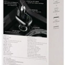 Baseus Voor Auto Bluetooth 5.0 FM Transmitter - Micro SD - Carkit Auto + Oplader (USB-C & Quick Charge 3.0) - Handsfree Bellen & Audio Afspelen - Aux - LED Licht CCTM-B01 -AZDome store 465x840