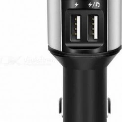 Merkloos Draadloze Bluetooth Carkit FM Transmitter - Hands-free Bellen - Draadloos Muziek Spelen - 2 USB Poorten