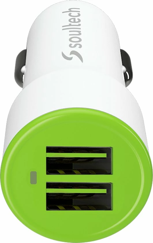 Soultech Dual USB Car Charger & Cable Type-C White 5 Soultech Dual USB Car Charger & Cable Type-C White - Afbeelding 3