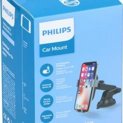 Philips Telefoonhouder Auto En Draadloze Oplader - DLK3532Q/00 - Universeel - Qi Technologie - Zuignap Montage Aan Dashboard -AZDome store 531x840 1