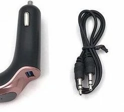 DrPhone FM7 - Bluetooth FM Transmitter ? USB Poort - Carkit Autolader ? Microfoon ? Handsfree Bellen ? Sigarettenplug - Rose Goud -AZDome store 550x222