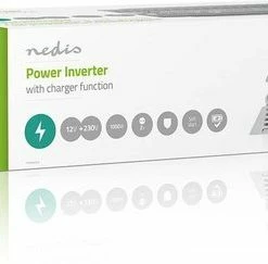 Nedis Inverter Gemodificeerde Sinusgolf | Ingangsvoltage: 12 VDC | Apparaat Stroomoutput: 2 | 230 V ~ 50 Hz | 1000 W | Piekvermogen: 2400 W | Type Stopcontact: F (CEE 7/3) | Accuklemmen -AZDome store 550x243 1