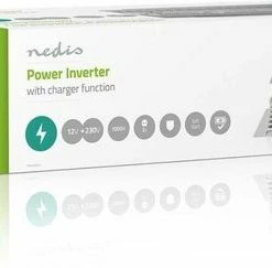 Nedis Inverter Gemodificeerde Sinusgolf | Ingangsvoltage: 12 VDC | Apparaat Stroomoutput: 2 | 230 V ~ 50 Hz | 1000 W | Piekvermogen: 2400 W | Type Stopcontact: F (CEE 7/3) | Accuklemmen -AZDome store 550x243 2