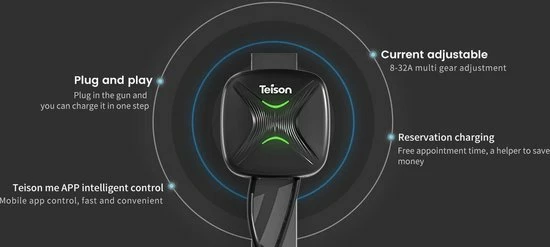 Teison Smartcharger Compact | Laadpaal Wallbox EV Charger 11 kW | fase 3 - 16A | type 2 Stekker | APP IOS Android Merkloos Teison Smartcharger Compact | Laadpaal Wallbox EV Charger 11 KW | Fase 3 - 16A | Type 2 Stekker | APP IOS Android -AZDome store 550x247 1
