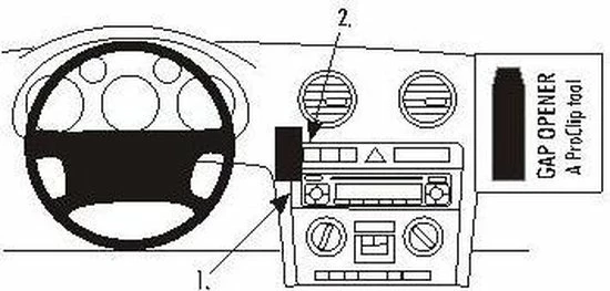 Houder - Brodit ProClip - Audi A3/S3 2003-2006 Center Mount, Laag 4 Houder - Brodit ProClip - Audi A3/S3 2003-2006 Center Mount, Laag - Afbeelding 2
