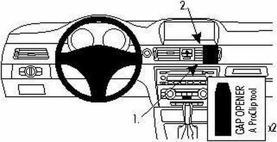Houder - Brodit ProClip - BMW 3-Serie /E90/E91/E92/E93 2005-2012 Angled Mount 4 Houder - Brodit ProClip - BMW 3-Serie /E90/E91/E92/E93 2005-2012 Angled Mount - Afbeelding 2