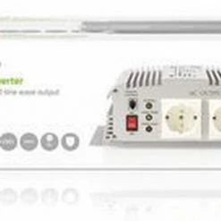 Nedis Inverter Gemodificeerde Sinusgolf | Ingangsvoltage: 24 VDC | Apparaat Stroomoutput: 2 | 230 V ~ 50 Hz | 1000 W | Piekvermogen: 2400 W | Type Stopcontact: F (CEE 7/3) | Accuklemmen -AZDome store 550x293 1