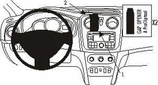 Houder - Brodit ProClip - Dacia Logan/ Sandero 2013-> Center Mount 4 Houder - Brodit ProClip - Dacia Logan/ Sandero 2013-> Center Mount - Afbeelding 2