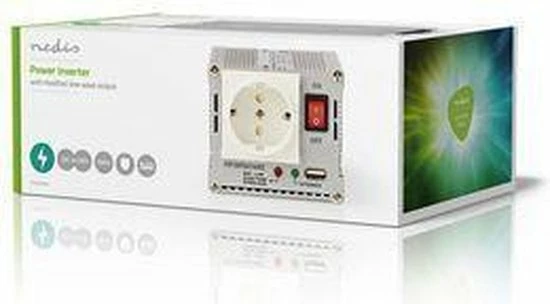 Nedis Inverter Gemodificeerde Sinusgolf | Ingangsvoltage: 24 VDC | Apparaat Stroomoutput: 1 | 230 V ~ 50 Hz | 300 W | Piekvermogen: 600 W | Type Stopcontact: F (CEE 7/3) / USB | Accuklemmen + Aansteker 16 Nedis Inverter Gemodificeerde Sinusgolf | Ingangsvoltage: 24 VDC | Apparaat Stroomoutput: 1 | 230 V ~ 50 Hz | 300 W | Piekvermogen: 600 W | Type Stopcontact: F (CEE 7/3) / USB | Accuklemmen + Aansteker - Afbeelding 14
