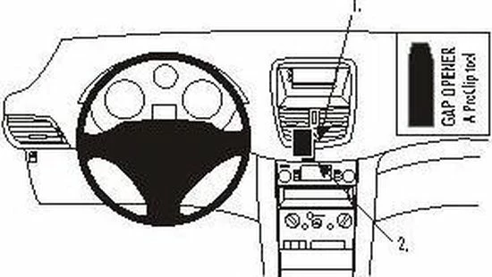 Houder - Brodit ProClip - Peugeot 207 2006-2014 Center Mount 4 Houder - Brodit ProClip - Peugeot 207 2006-2014 Center Mount - Afbeelding 2