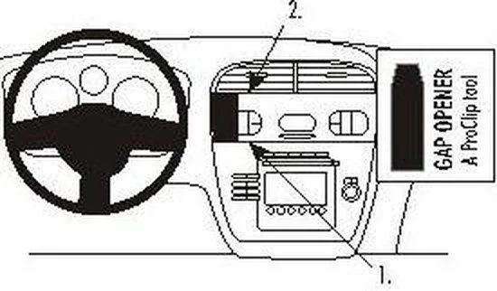 Houder - Brodit ProClip - Seat Altea/ Altea XL/ Toledo Center Mount 4 Houder - Brodit ProClip - Seat Altea/ Altea XL/ Toledo Center Mount - Afbeelding 2