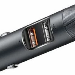 Baseus Energy Column Pro Auto Draadloze MP3-oplader, Bluetooth 5.0, 2xUSB, 30W (grijs) CDNL000014 -AZDome store 550x332