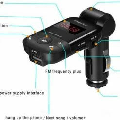 QY FM Transmitter En USB Autolader - Bluetooth -AZDome store 550x334
