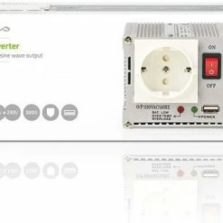 Nedis Inverter Gemodificeerde Sinusgolf | Ingangsvoltage: 24 VDC | Apparaat Stroomoutput: 1 | 230 V ~ 50 Hz | 300 W | Piekvermogen: 600 W | Type Stopcontact: F (CEE 7/3) / USB | Accuklemmen + Aansteker 24 Nedis Inverter Gemodificeerde Sinusgolf | Ingangsvoltage: 24 VDC | Apparaat Stroomoutput: 1 | 230 V ~ 50 Hz | 300 W | Piekvermogen: 600 W | Type Stopcontact: F (CEE 7/3) / USB | Accuklemmen + Aansteker -AZDome store 550x342 1