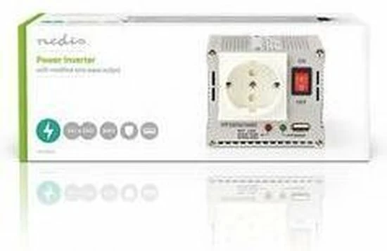 Nedis Inverter Gemodificeerde Sinusgolf | Ingangsvoltage: 24 VDC | Apparaat Stroomoutput: 1 | 230 V ~ 50 Hz | 300 W | Piekvermogen: 600 W | Type Stopcontact: F (CEE 7/3) / USB | Accuklemmen + Aansteker 10 Nedis Inverter Gemodificeerde Sinusgolf | Ingangsvoltage: 24 VDC | Apparaat Stroomoutput: 1 | 230 V ~ 50 Hz | 300 W | Piekvermogen: 600 W | Type Stopcontact: F (CEE 7/3) / USB | Accuklemmen + Aansteker - Afbeelding 8