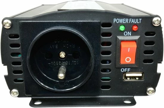 ABC-Led Omvormer Auto - 12 Volt Naar 230 Volt - 350 Watt - Zwart 6 ABC-Led Omvormer Auto - 12 Volt Naar 230 Volt - 350 Watt - Zwart - Afbeelding 4