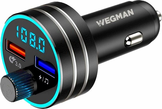 Wegman Bluetooth FM Transmitter - Autolader - Carkit - Autoradio - Bluetooth Transmitter 2 Wegman Bluetooth FM Transmitter - Autolader - Carkit - Autoradio - Bluetooth Transmitter