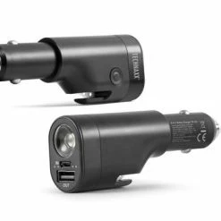 Technaxx TX-123 6-in-1 Autolader 12V-24V, Veiligheidshamer, Gordelsnijder, Zaklamp, Flitslicht En Powerbank Zwart -AZDome store 550x388 1