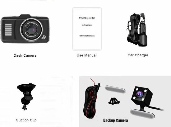 TechU? Dashcam Dual Camera ? M18 ? 3 Inch Full HD Scherm ? Nachtvisie ? Looprecording ? Bewegingssensor ? G-sensor ? Parkeermonitor ? Incl. Achteruitrijcamera - Voor Auto 13 TechU? Dashcam Dual Camera ? M18 ? 3 Inch Full HD Scherm ? Nachtvisie ? Looprecording ? Bewegingssensor ? G-sensor ? Parkeermonitor ? Incl. Achteruitrijcamera - Voor Auto - Afbeelding 11