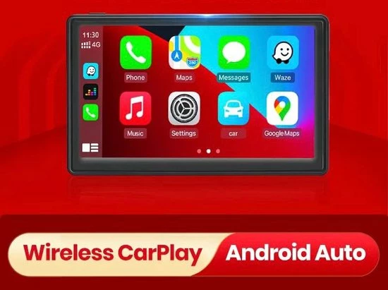 Merkloos CarPlay - Android Auto - Multimediasysteem - Bluetooth 5 Merkloos CarPlay - Android Auto - Multimediasysteem - Bluetooth - Afbeelding 3