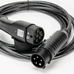 Metron Type 2 Portable Laadpunt Voor Rode CEE - 16A 3 Fase 3 Fase 16A Met 16A CEE Rood Muurstekker - 7 Meter Zwart