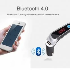 DrPhone FM7 - Bluetooth FM Transmitter ? USB Poort - Carkit Autolader ? Microfoon ? Handsfree Bellen ? Sigarettenplug - Rose Goud -AZDome store 550x444 2