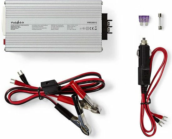 Nedis Inverter Gemodificeerde Sinusgolf | Ingangsvoltage: 12 VDC | Apparaat stroomoutput: 1 | 230 V ~ 50 Hz | 300 W | Piekvermogen: 600 W | Type stopcontact: F (CEE 7/3) / USB | Accuklemmen + Aansteker Nedis Inverter Gemodificeerde Sinusgolf | Ingangsvoltage: 12 VDC | Apparaat Stroomoutput: 1 | 230 V ~ 50 Hz | 300 W | Piekvermogen: 600 W | Type Stopcontact: F (CEE 7/3) / USB | Accuklemmen + Aansteker -AZDome store 550x444 7