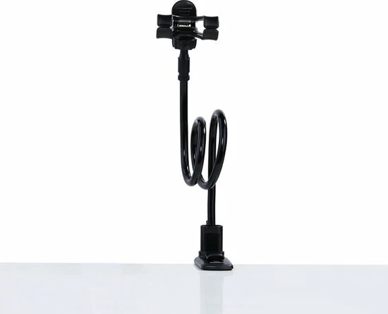 Remax Universele Zwarte Tafelarm Telefoon Houder Statief 4 Remax Universele Zwarte Tafelarm Telefoon Houder Statief - Afbeelding 2