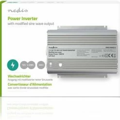 Nedis Inverter Gemodificeerde Sinusgolf | Ingangsvoltage: 12 VDC | Apparaat Stroomoutput: 2 | 230 V ~ 50 Hz | 1000 W | Piekvermogen: 2400 W | Type Stopcontact: F (CEE 7/3) | Accuklemmen -AZDome store 550x457 5