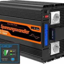 Edecoa - Omvormer - 24v Naar 240V - Auto Stroom Omvormer - Inverter - Omvormer Auto Camper Boot - Camping Stroom - Voor Auto Koelkast -AZDome store 550x459 1