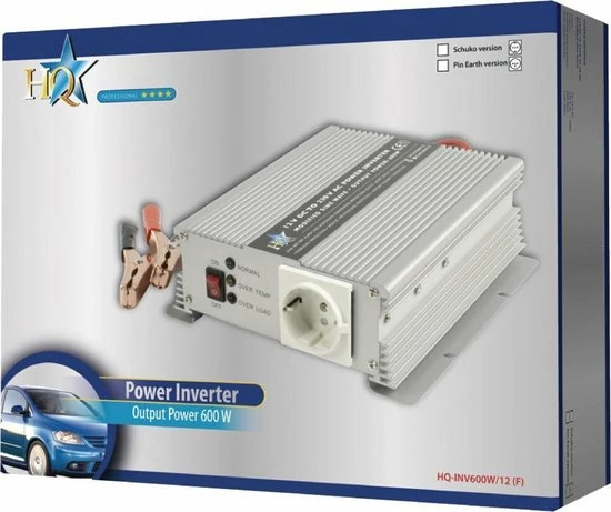 Hq Inv600w/12 Omvormer 12 - 230 V 600 W 5 Hq Inv600w/12 Omvormer 12 - 230 V 600 W - Afbeelding 3