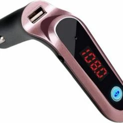 Merkloos Bluetooth FM-transmitter ? Carkit ? Ros?goud ? AUX Ingang ? USB Oplader ? SD Kaart Ondersteuning ? Handsfree Bellen -AZDome store 550x465