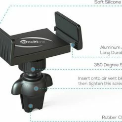 Multiline Universal Air Car Holder - Air Outlet - Black -AZDome store 550x468 4