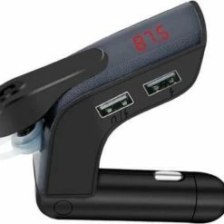 Merkloos LuxeBass Draadloze FM Transmitter Met Bluetooth Headset - Carkit Met USB Poort Oplader - Handsfree Bellen - Muziek Streamen - Voice Navigatie -AZDome store 550x472 5