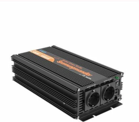 Edecoa 12V-230V Zuivere Sinus Omvormer - 1500W/3000W + Controller | 2x USB Poorten 9 Edecoa 12V-230V Zuivere Sinus Omvormer - 1500W/3000W + Controller | 2x USB Poorten - Afbeelding 7