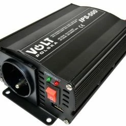ABC-Led Omvormer Auto - 12 Volt Naar 230 Volt - 350 Watt - Zwart