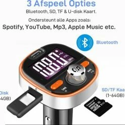 Athletix® Bluetooth FM Transmitter - Carkit - Auto Lader- Handsfree Bellen - MP3 - USB / SD Kaart - Snel Lader - 3 USB Poorten - Spotify / YouTube 16 Athletix® Bluetooth FM Transmitter - Carkit - Auto Lader- Handsfree Bellen - MP3 - USB / SD Kaart - Snel Lader - 3 USB Poorten - Spotify / YouTube -AZDome store 550x492