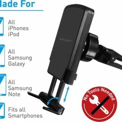 Macally MVENT Mag Magneet Ventilatierooster Telefoonhouder Auto Universeel - Zwart -AZDome store 550x497