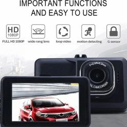 DrPhone DC11 Auto Dashcam Voor En Achter ? Full HD 1080P - Nachtzicht ? Bewegingsdetectie - 170 ? GROOTHOEK LENS - Zwart -AZDome store 550x502