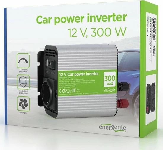 Energenie Auto Omvormer - Input 11V - 15V - Output 230V - 300 Watt 8 Energenie Auto Omvormer - Input 11V - 15V - Output 230V - 300 Watt - Afbeelding 6