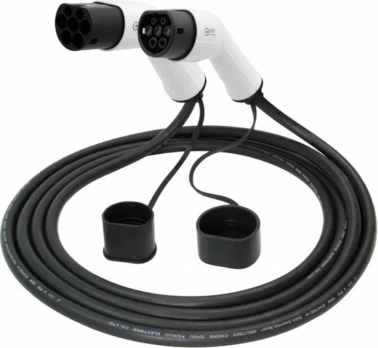 ERock Laadkabel Gekruld Spiraal Type 2 - 16A 3 Fase (11 KW) - 5 Meter 3 ERock Laadkabel Gekruld Spiraal Type 2 - 16A 3 Fase (11 KW) - 5 Meter
