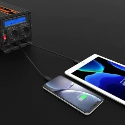 Edecoa 12V-230V Zuivere Sinus Omvormer - 2500W/5000W + Controller | 2x USB Poorten -AZDome store 550x508 6