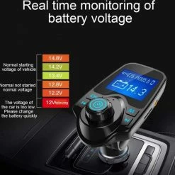 Opline FM Transmitter Bluetooth Draadloze Carkit / MP3 Speler Mobiel / Handsfree Bellen In De Auto / AUX Input / Lader / USB Flash Drive / Muziek / Audio / Radio / TF Kaart / Carkit Adapter -AZDome store 550x523