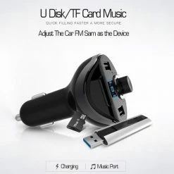 DrPhone BC6 Carkit - FM Transmitter - Autolader - Wireless Auto Bluetooth Kit - MP3-speler ? Wireless Handsfree - SD-kaart - Met 2 USB Poorten -AZDome store 550x523 4