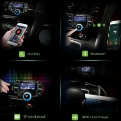 Merkloos BT70 Smart Bluetooth 4.2 FM-zender QC3.0 Snel Opladen MP3-muziekspeler Car Kit Met 1,7 Inch Scherm, Ondersteuning Voor Handsfree Bellen -AZDome store 550x532 8
