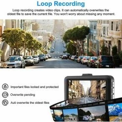 DrPhone DC11 Auto Dashcam Voor En Achter ? Full HD 1080P - Nachtzicht ? Bewegingsdetectie - 170 ? GROOTHOEK LENS - Zwart -AZDome store 550x533 1