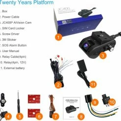 Viatel Jimi 4G Auto Dashcam JC400P Gps Tracking Met Wifi 2 Live Stream Video Record Cloud Storage Batterij Cut-off Brandstof Afstandsbediening 1080P Dvr -AZDome store 550x537 1