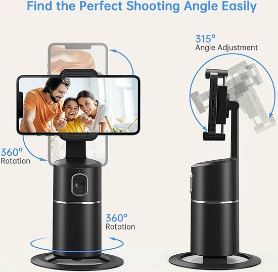 Titaan Line Draaibare AI-camera - Smart Shooting - Auto Object - Face Tracking - Tri-pod - Telefoonhouder-Roos 7 Titaan Line Draaibare AI-camera - Smart Shooting - Auto Object - Face Tracking - Tri-pod - Telefoonhouder-Roos - Afbeelding 5